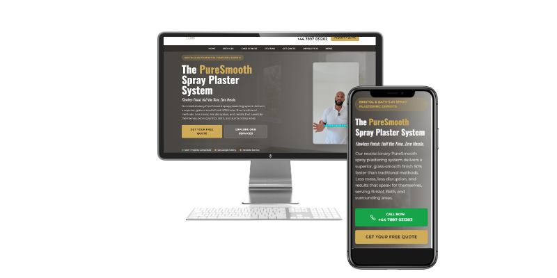ProSpray Plastering website preview